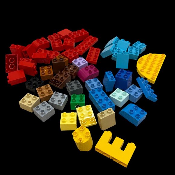 53 Pc Set Of Duplo Mixed Colorful Building Blocks - Picture 2 of 5
